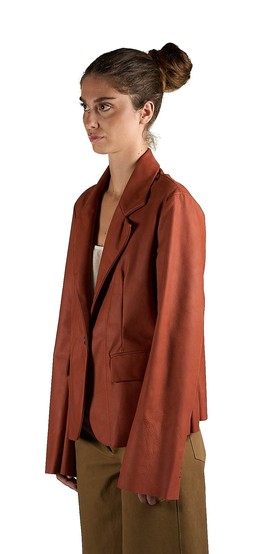 DANIELE BASTA LEATHER AND SILVER JACKET